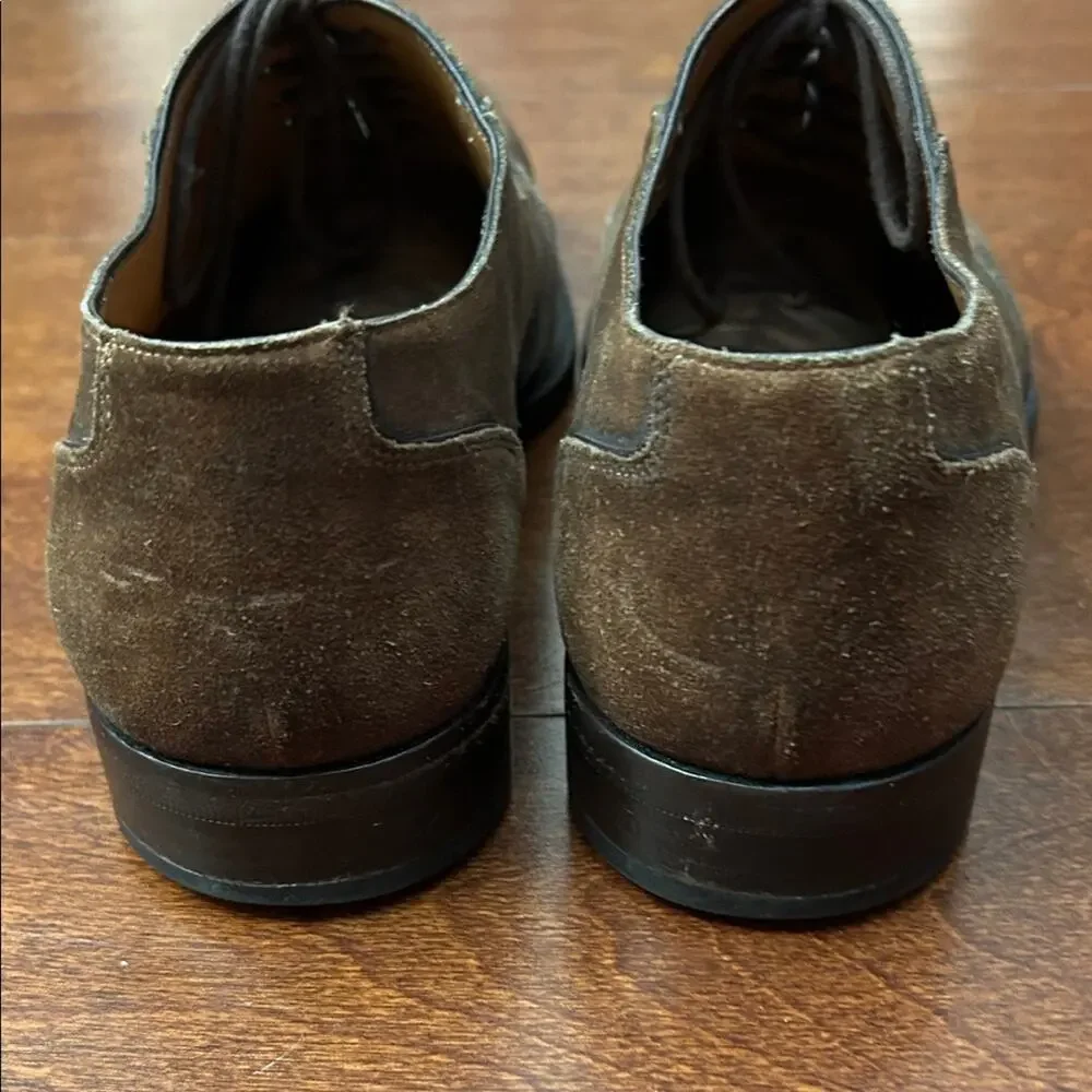 Mezlan Men's Ambrose Brown Suede Lace-Up Oxfords with a Tapered Toe, Size 9.5